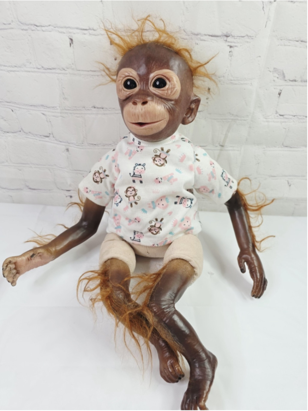 Reborn Baby Orangutan Doll Realistic Detailed Soft Body